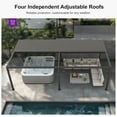 thumbnail image 2 of PURPLE LEAF 13'×25' Outdoor Louvered Pergola with Adjustable Hardtop Roof Patio Pergola Deck Garden Yard, Grey, 2 of 9