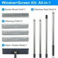 thumbnail image 3 of 3-in-1 Window Squeegee for Home - 60" Window Cleaning Kit with 3 Microfiber Cloths & Screen Brush, All-in-1 Cleaner Tool for Outdoor Windows, Glass Door & Screens, Lightweight & Easy Storage, 3 of 3