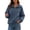 WZWCS-Blue Women Tops, variant on Hfnxid Quarter Snap Collar Sweatshirt Womens Long Sleeve Lapel Pullover Tops Loose Fit Casual Sweatshirts