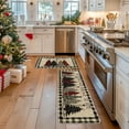 thumbnail image 4 of Lilgiuy Christmas Kitchen Mats, Vintage Kitchen Rugs Set of 2 Christmas Kitchen Runner Rugs Christmas Tree Decorations for Floor, Bathroom, Living Room, Doorway, 16x24in+16x48in, 4 of 6