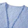 thumbnail image 4 of Women Casual Tops Basic Tie Front Tops Plaid Print 3/4 Sleeve Shirt with Pocket Vacation Clothes for Club Streetwear Peasant Clothes, 4 of 4