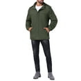 thumbnail image 2 of INSPIRE CHIC Men's Winter Warm Fleece Lined Thicken Hooded Work Parka Jacket XL Dark Green, 2 of 6