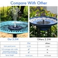 thumbnail image 5 of AISITIN 3.5W DIY Solar Fountain Pump for Water Feature Outdoor Solar Bird Bath Fountain Pump with Multiple Nozzles, Solar Powered Water Floating Fountain for Garden, Ponds, Fish Tank and Aquarium, 5 of 10