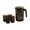 Black, variant on YFGEFTR 2200ml Pitcher Set White, Plastic Water Jug with 4 Cups, Cold Drink Dispenser for Fridge, Summer Party Server, BPA Free