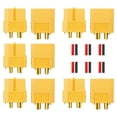 thumbnail image 3 of 10 Uds RC XT60 conector 60 ~ 120A con tubos termorretráctiles reemplazos conectores Motor repuestos accesorios de repuesto Yotijar Conector enchufable, 3 of 9
