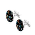 thumbnail image 2 of Firefly Elegant Silver Men's Cufflinks for Formal Attire, Made of Stainless Steel, for Business Meetings, 2 of 6