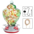 thumbnail image 2 of Colorful Painting Bird Feeder, Sturdy Glass Material, Removable Container, Resting Perch for Birds, Attracts Birds, Prevents Leaking, Practical Garden Insects and Honey Feeder, 2 of 8