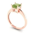 thumbnail image 2 of Solitaire Engagement Ring for Women - 1ct Natural Peridot in 18K Rose Gold Promise Ring, 2 of 6