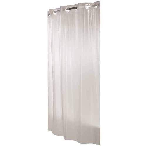 Hookless Frosty Peva Shower Curtain, Hookless Shower Curtain Liner Clear