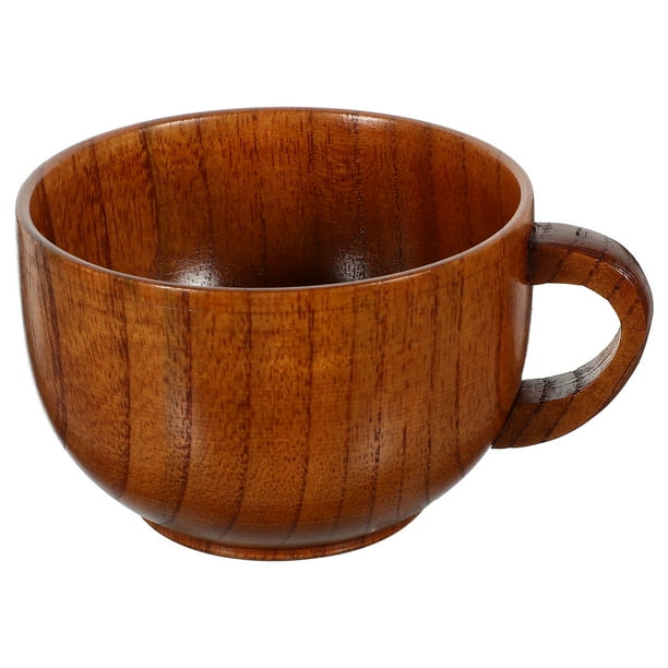 Taza de madera decorativa para agua, taza de café, exquisita taza de agua para el hogar y la oficina, 200 ml