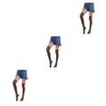 thumbnail image 1 of Sonducket Paquete de 2 calcetines a rayas de talla grande hasta el muslo, transpirabilidad, únicos, cómodos, cálidos, medias de moda, medias, Type1 NO1, 1 of 6