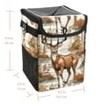 thumbnail image 5 of Deer Foldable Car Trash Can with Lid, Leak-Proof, and Hanging Storage Bag - Trash Can for Car, Car Garbage Can, 5 of 6