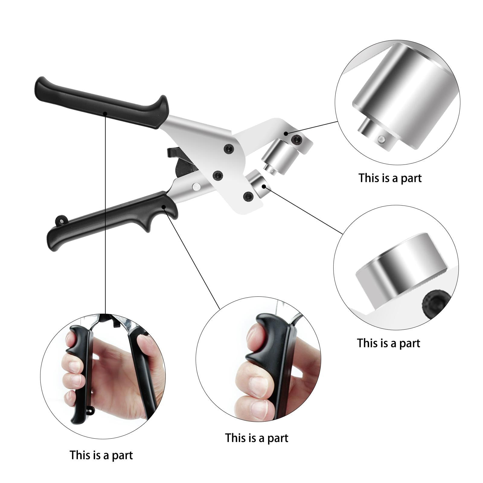 FVDPWYE 10mm Eyelet Grommet Plier Fabric Canvas Setter Stainless Steel Tool Kit Set with