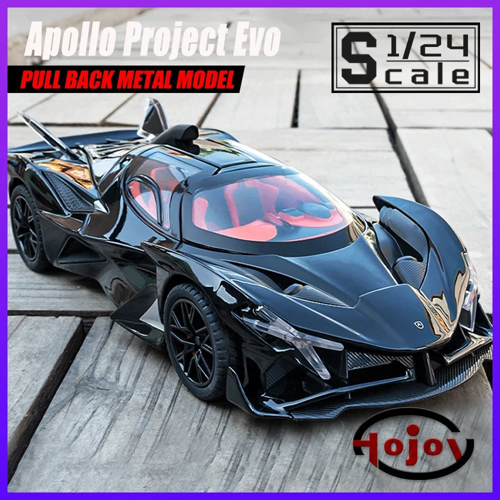 Metal Cars Toys Scale 1/24 Apollo Project EVO Diecast Alloy Car
