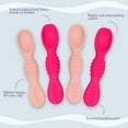thumbnail image 3 of Sperric Silicone Tableware Spoons 4 Pack, BPA Lead Phthalate & Plastic Free, Baby Self Feeding Utensils for Infant & Toddler, Great Gift, 3 of 5
