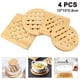 thumbnail image 1 of Posavasos de bambú lavables naturales resistentes al calor de 4 piezas, posavasos cuadrados y redondos con escurridor para cuencos de cocina, platos de ollas, 1 of 8