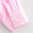 thumbnail image 4 of Kaemgyyd Button down Shirt Women Striped Long Sleeve Collared Business Office Work Blouses Tops with Pocket Casual Tunic, 4 of 4