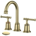 thumbnail image 2 of 8 inch 3 Holes 2 Handle Bathroom Sink Faucet Water Tap with Pop-up Drain Stopper, 2 of 8