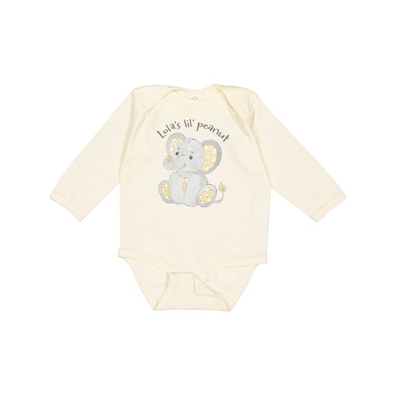 Inktastic Lola's Lil' Peanut Boys or Girls Long Sleeve Baby Bodysuit
