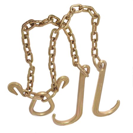 EPOTOOR 5/16 X 2 G70 Tow Chain J-Hooks V-Chain Flatbed Truck Rollback Wrecker Carrier