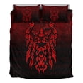 thumbnail image 3 of Vikingo Ropa de cama Set Vikingo Dios Odin Allfather En Asgard Cuervo Dios Rojo Versión, 3 of 5