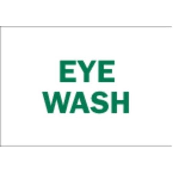 BRADY 72700 Eye Wash Sign,10 x 14In,GRN/WHT,Eye Wash