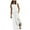 White Dress, variant on Women's Maxi Blouson Dress Solid Color Tops Sleeveless Clothing Round Neck Side Split Elegant Summer Dresses for Female Red S