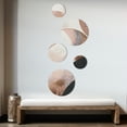 thumbnail image 3 of Designart "Boho Half Circles in Rose Gold II" Abstract Metal Wall Art Set of 5 Piece, 3 of 5