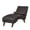 Dark Gray, variant on S-HOME Upholstered Curved Chaise Lounge Chair in Tech Fabric with Supportive Bolster Pillow, 400 lbs Capacity for Living Room and Bedroom Use, Brown