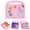 Pink, variant on Allytechgroup Kids-Friendly Case for iPad 5th Gen/6th Gen/Air 2/Pro 9.7-inch, Lightweight Convenient Handle Stand EVA Cute DIY Figures Non-Slip Shockproof Cover for Children, Purple