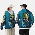 thumbnail image 4 of Fotbe Largemouth Bass Fish Chaqueta con Protección Solar UPF 50+ para Hombre y Mujer, Camisa con Capucha y Bolsillos-XX-Large, 4 of 7