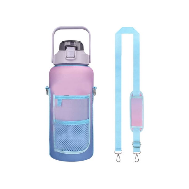Naiovety Funda de neopreno para botella de agua, portátil, elegante, colorido, ajustable, aislamiento térmico, Protector de petaca de repuesto Teteras Violeta