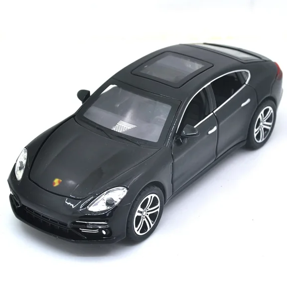 The 1:32 scale is suitable for Porsche Panamera alloy die-cast car models, equipped with opening doors, lights, sound and spring-back function. Boys' toy cars, children's birthday gift toy cars.