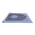 thumbnail image 2 of Ahgly Company Machine Washable Indoor Square Medallion Blue Traditional Area Rugs, 3' Square, 2 of 4