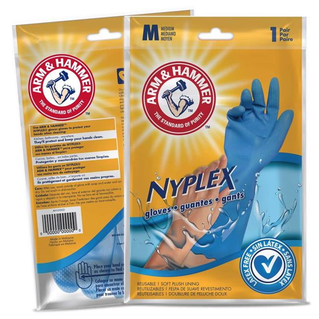 Arm & Hammer 6031848 Nyplex Vinyl Cleaning Gloves, Blue Medium 2