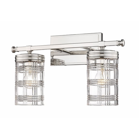 2 Light Bath Vanity-11 Inches Tall And 17.75 Inches Wide-Polished Nickel Finish Z-Lite 344-2V-Pn