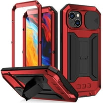 Allytech Compatible with iPhone 14 Plus 2022 (6.7 inch), Military Grade Full-Body Rugged with Kickstand and Built-in Screen Protector Slide Camera Protective Case for iPhone 14 Plus 5G, Red