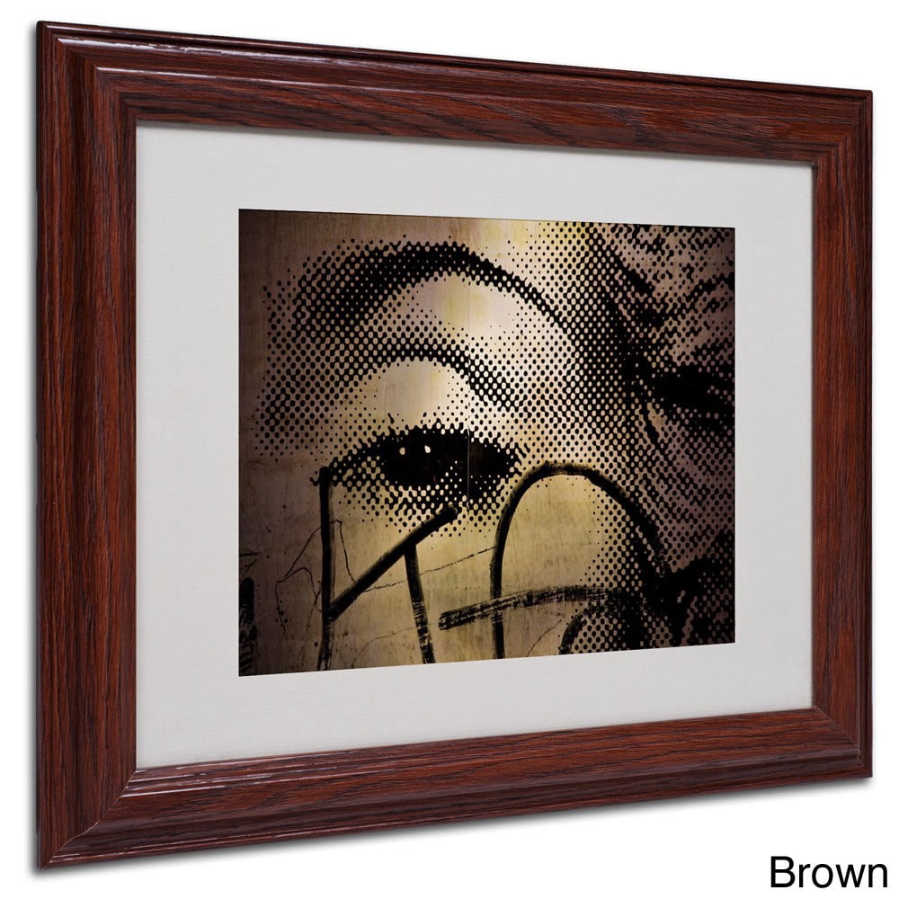 Trademark Fine Art "Madonna Eye Pop Art" by Yale Gurney, Wood Frame