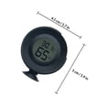 thumbnail image 2 of UPOUART 1Pc Black Reptile Hygrometer with LCD Monitor for Home Terrarium Use, 2 of 8