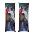 thumbnail image 1 of Fotbe Colorful Haired White Horse Funda para Almohada Corporal con Diseño, Funda de Microfibra Ultrasuave de 20x54 Pulgadas, Ropa de Cama Elegante, 1 of 7