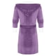 thumbnail image 4 of Batas Prolriy para mujer, bata de dormir larga de felpa con aislamiento, color a juego, para otoño e invierno, con gorro y cinturón, color morado, talla 2 M, 4 of 8