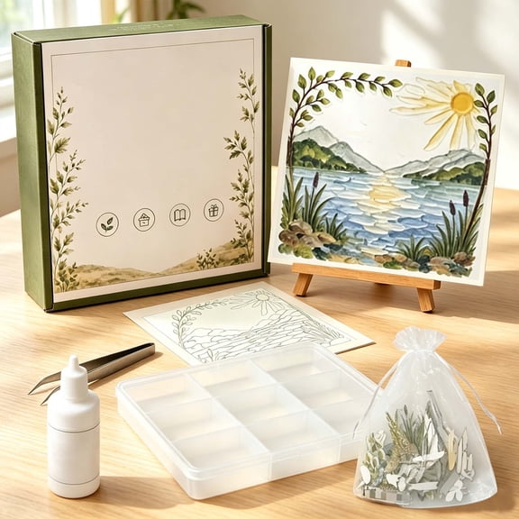 Psalms of Comfort & Strength Sea Glass Art Kit, Inspirational Themed DIY Craft Kit, Meaningful Handmade Gift for Women