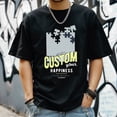 thumbnail image 3 of Men's T Shirt Round Neck Patterned Tee Summer New Sports Shirt Vintage Style XL, 3 of 4