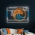 thumbnail image 5 of Handmadetneonsign Camera Neon Sign, Ocean Waves Camera LED Light, Photographer LED Sign, Photo Sea, 5 of 5
