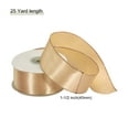 thumbnail image 2 of Unique Bargains 1 1/2 Inch 25 Yard Wide Satin Ribbon with Gold Edges Grosgrain Fabric Ribbon for Gift Wrapping, Champagne Gold, 2 of 7