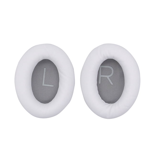 Seitruly 1 par de almohadillas para los oídos, funda de cuero para auriculares, repuesto para auriculares BOSE OC45 compatibles con Bluetooth Relojes inteligentes Blanco