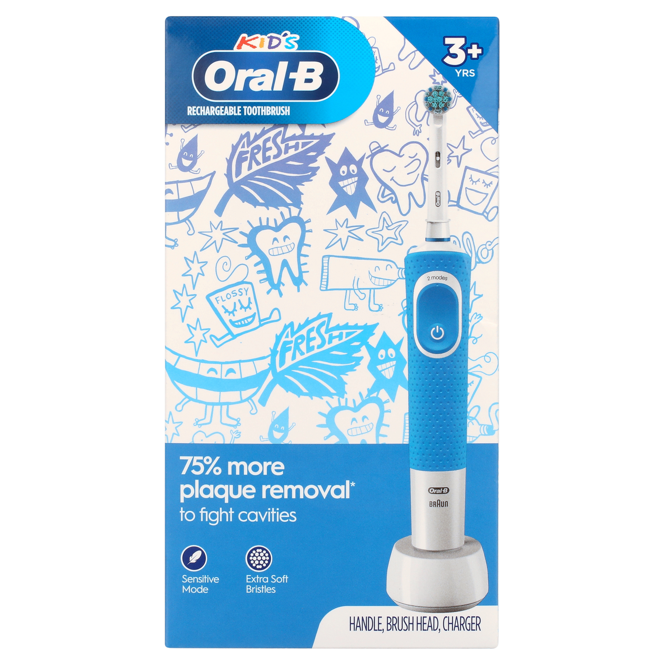 Oral-B Kids Electric Toothbrush with Sensitive Compact Brush Head and Timer2, for Children 3+ - image 2 of 12