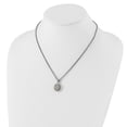 thumbnail image 4 of 925 Sterling Silver Spiga Wheat Necklace with Pendants Chain Shey Couture 14K Accent 18 Inch Antiqued Diamond 15 mm, 4 of 5