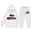 thumbnail image 4 of Toddler Girls Outfit Sets Cuhk Long Sleeve City Place Name Hoodie Top Hoodie Pants Set,2-13Y, 4 of 4