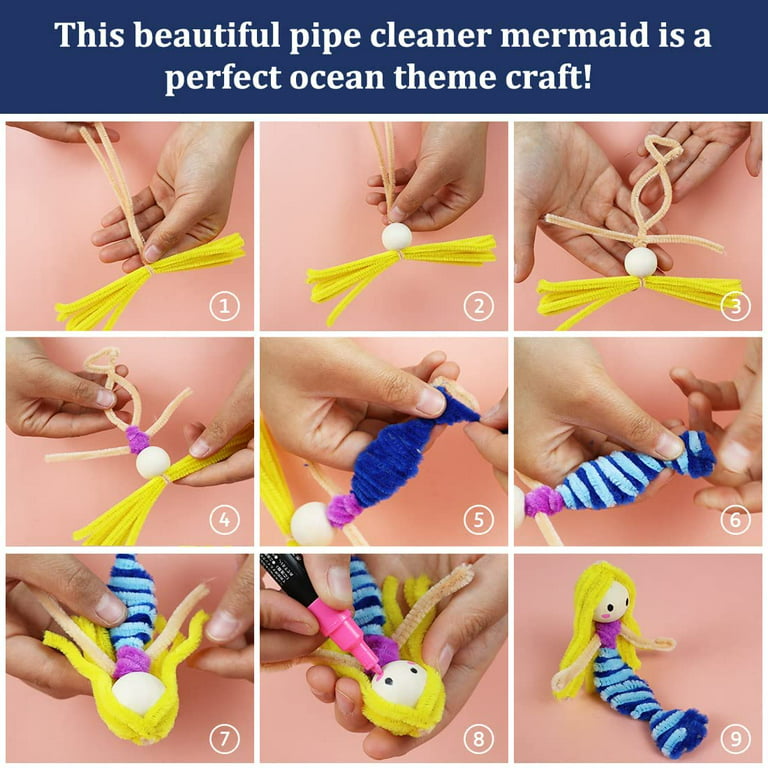 Artrylin Back to School Craft Pipe Cleaners Kids DIY Toys Handmade